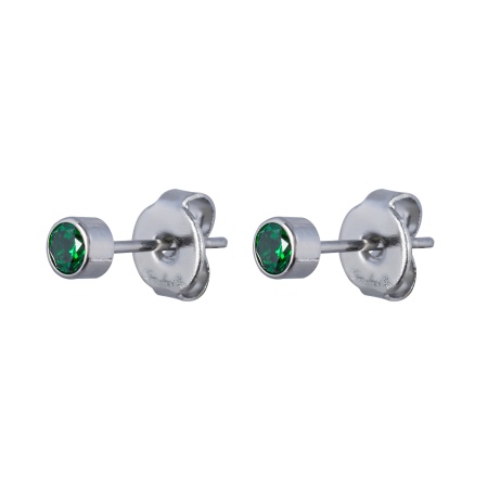 Пусеты Fiore Luna, Cubic zirconia Green, SWE0128 G S